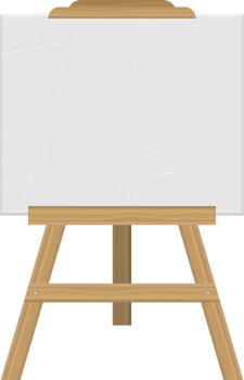 Blackboard easel png illustration isolated on white background