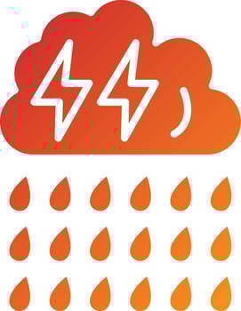 Heavy Rain Icon Style vector