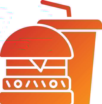 Fast Food Icon Style vector