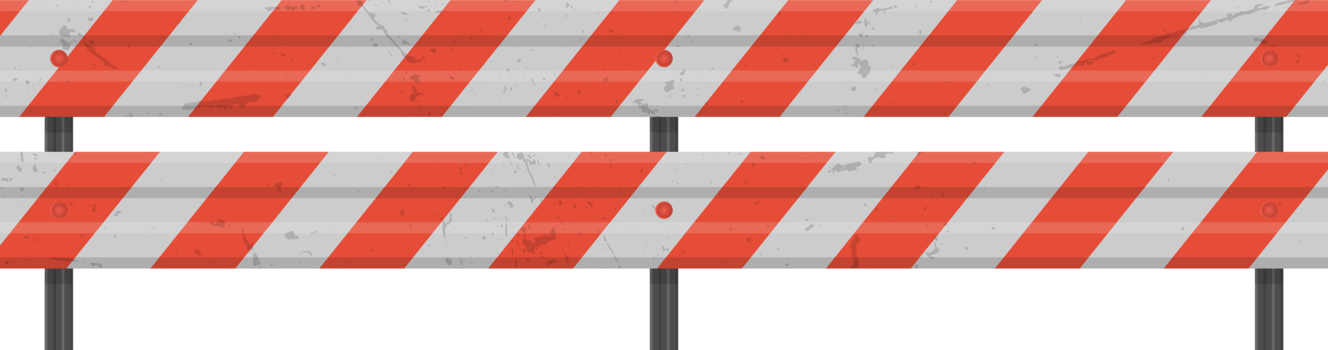 Road guardrail, highway steel barrier png