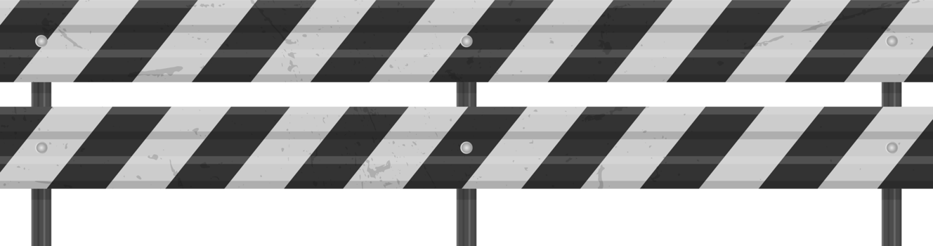 Road guardrail, highway steel barrier png