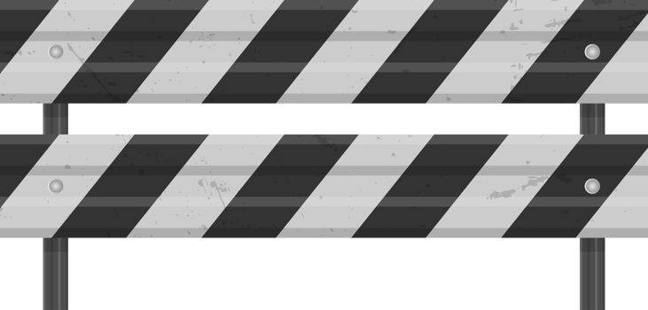 Road guardrail, highway steel barrier png