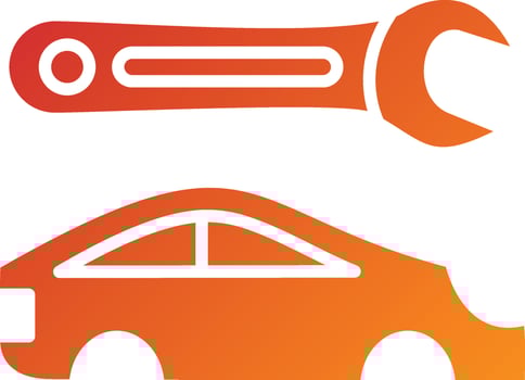 Car Body Repair Icon Style vector