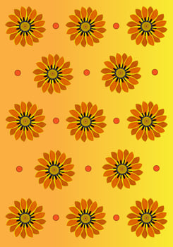 Beautiful orange flowers vector art wallpaper for graphic design and decorative element