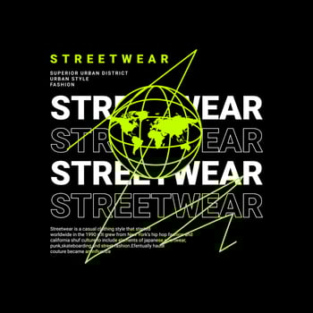 Streetwear t-shirt design, suitable for screen printing, jackets and others vector