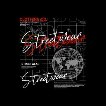 Streetwear t-shirt design, suitable for screen printing, jackets and others vector
