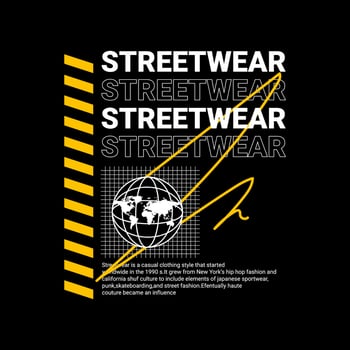 Streetwear t-shirt design, suitable for screen printing, jackets and others vector