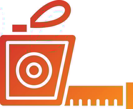 Measuring Tape Icon Style vector