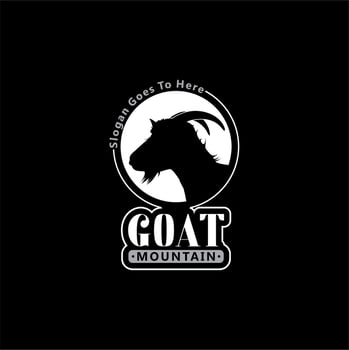 Mountain Goat Head Logo Sheep Ibex Capra Chamois Design Inspiration vector