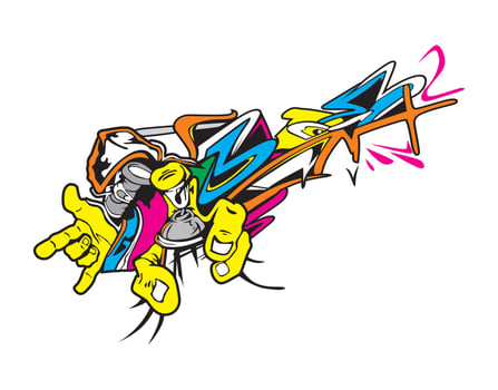 abstract vector graffiti that can be used for decoration or inspiration for making abstract designs