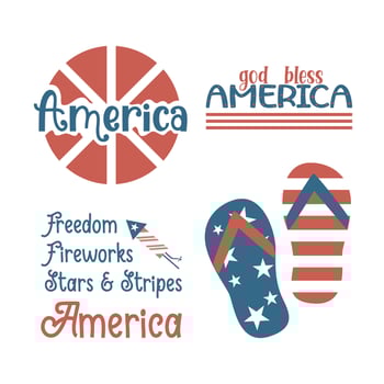 Independence Day vector graphic set