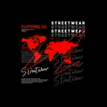 Streetwear t-shirt design, suitable for screen printing, jackets and others vector