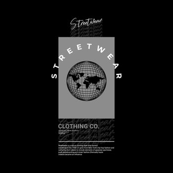 Streetwear t-shirt design, suitable for screen printing, jackets and others vector