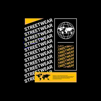 Streetwear t-shirt design, suitable for screen printing, jackets and others vector