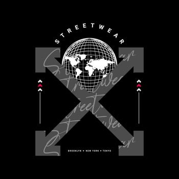 Streetwear t-shirt design, suitable for screen printing, jackets and others vector