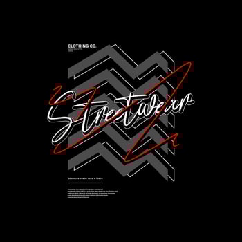Streetwear t-shirt design, suitable for screen printing, jackets and others vector