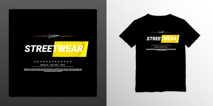 Streetwear t-shirt design, suitable for screen printing, jackets and others vector