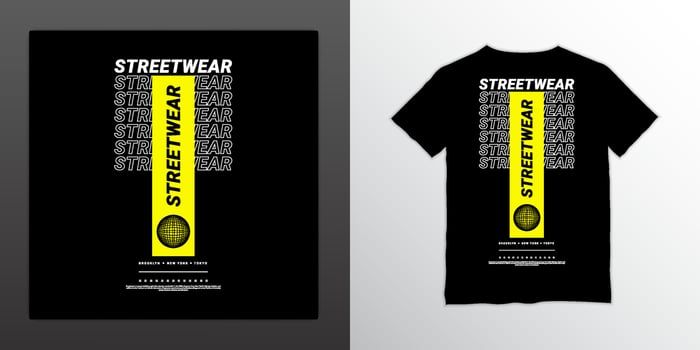 Streetwear t-shirt design, suitable for screen printing, jackets and others vector