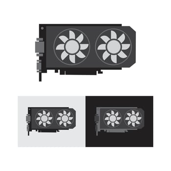 GPU Graphic Card Icon vector