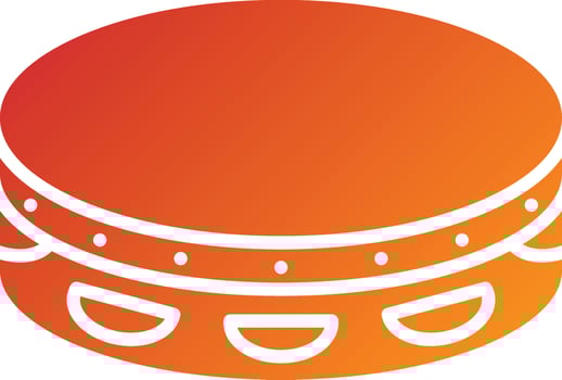 Tambourine Icon Style vector