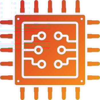 CPU Processor Icon Style vector