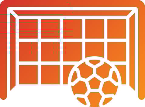 Football Goal Icon Style vector