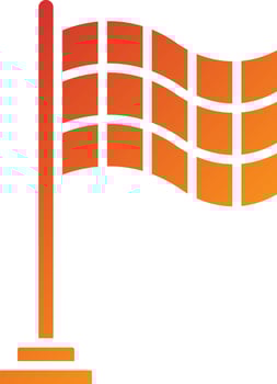 Finish Flag Icon Style vector