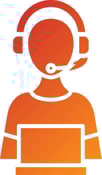 Customer Support Icon Style vector