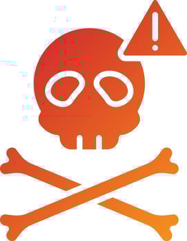 Pirate Danger Icon Style vector