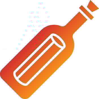 Message in a Bottle Icon Style vector