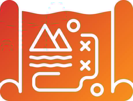 Treasure Map Icon Style vector