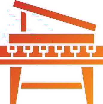 Wooden Piano Icon Style vector