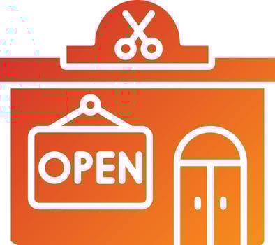 Open Shop Icon Style vector