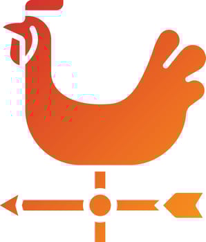 Weather Vane Icon Style vector