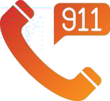 Call 911 Icon Style vector