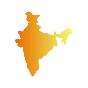 India map illustrated on white background vector