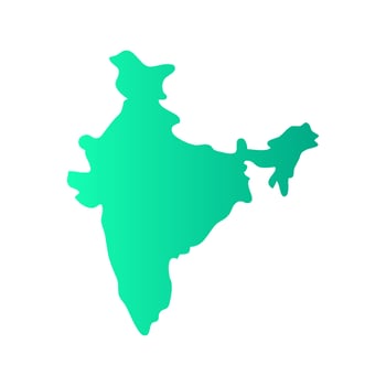 India map illustrated on white background vector