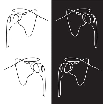 Bones of shoulder vector