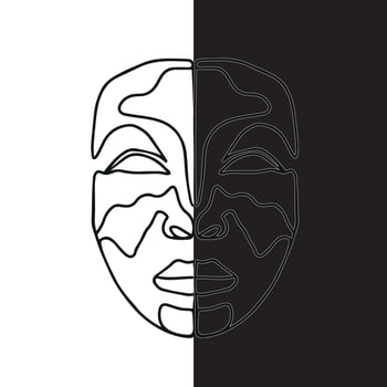 Tagged human's face vector