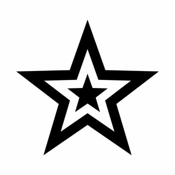 USA Star Icon Black and White Style vector