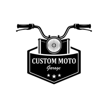 motocycle classic logo vector