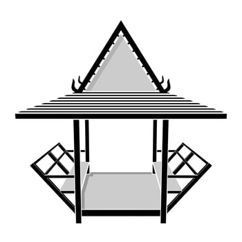Pavilion thai style, gazebo, rest area vector illustration