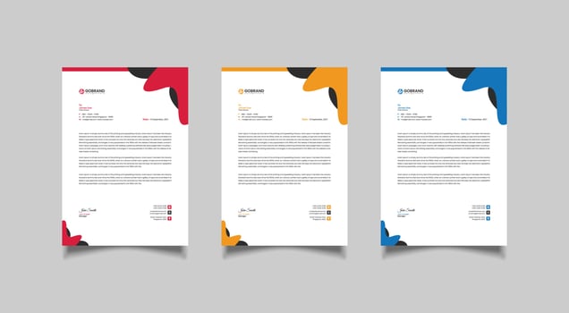 Modern letterhead design template for your project. vector