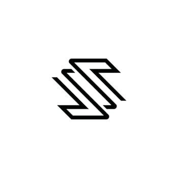SS or S initial letter logo design vector