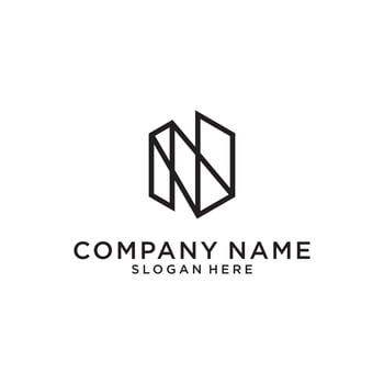Letter N or NN monogram logo design vector. vector