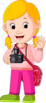 Cartoon character - photographer vector