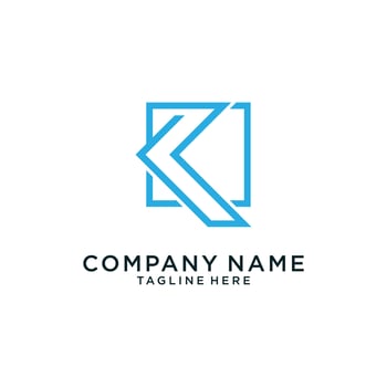 Initial K letter Logo design concept. Vector abstract letter K logo.
