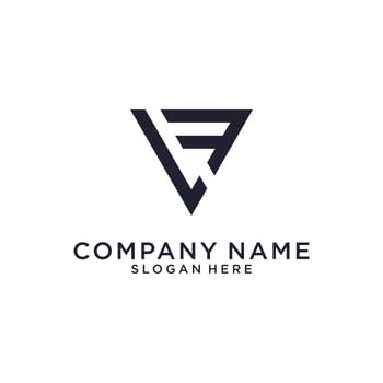 LF or FL initial Letter Logo Design vector. vector