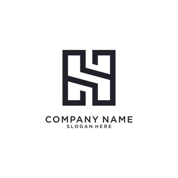 Initial letter H logo vector design concept.