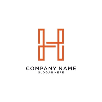 Initial letter H logo vector design concept.